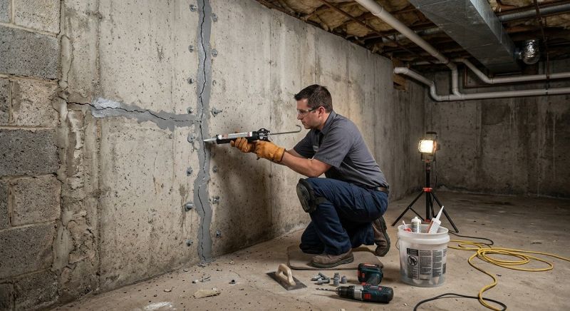 Basement Crack Repair in Perry Hall, MD