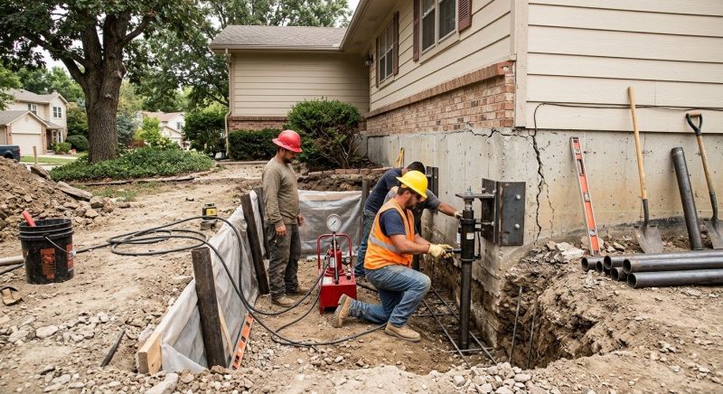 Cracked Foundation Repair in Abingdon, MD