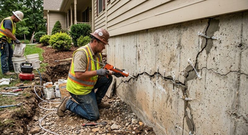Cracked Foundation Repair in Abingdon, MD