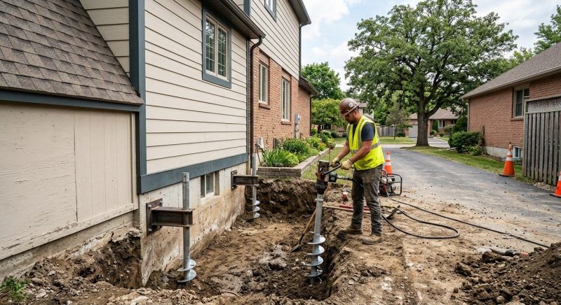 Helical Piers Installation in Perry Hall, MD