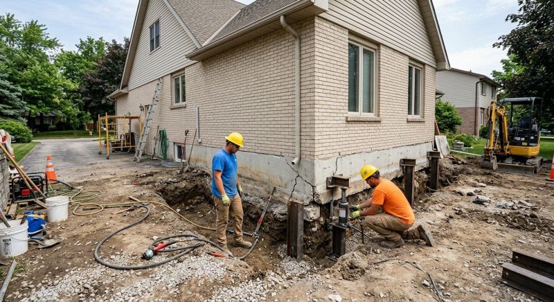 Helical Pile Installation in Perry Hall, MD